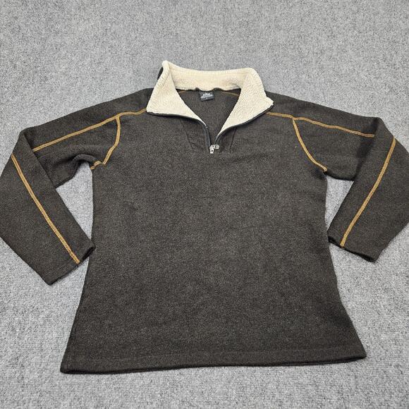 Kuhl Europa Quarter Zip Fleece Pullover Sweater Alfpaca Large Hiking Travel Soft - Picture 1 of 7